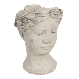 [6TE0307] Bloempot vrouw 18x17x25 cm