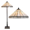 Lampada da Terra Tiffany Beige Ø 50x164 cm E27/max 2x60W