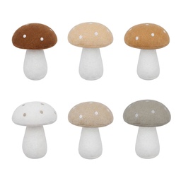 [67018BE] Decorazione Fungo Beige 7x11 cm (6)