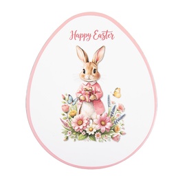 [66443] Presentation Plate White Pink 35x29x1 cm