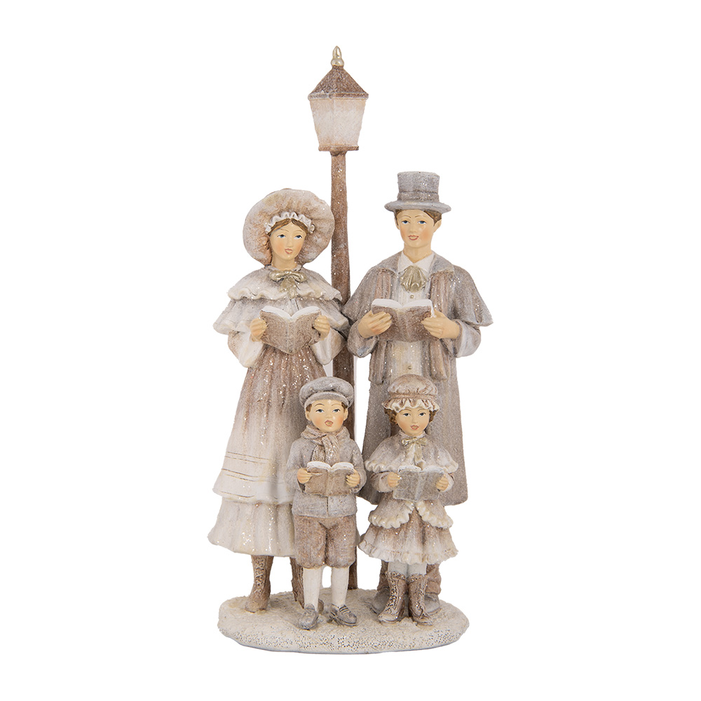 Decorazione Coro di Natale Beige 15x11x29 cm