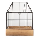 Serre de décoration Transparent Marron 26x17x32 cm