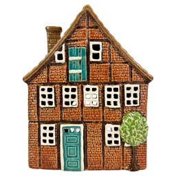 [6CE2544] Waxinelichthouder huis 16x9x20 cm