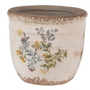 Flower Pot Inside Beige Yellow Ø 13x11 cm