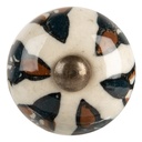 Pomello per Porta Beige Nero Ø 3x3 cm / S4 cm