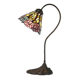 [5LL-6370] Wall Lamp Tiffany Purple Black 30x20x51 cm E14/max 1x40W