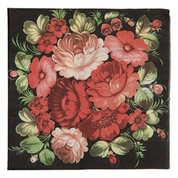 [73121] Serviettes en papier Noir Vert 33x33 cm (20)