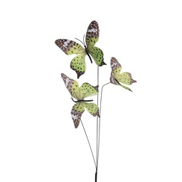 [50890] Decoration Branch with butterflies Green Brown 10x10x65 cm