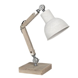 [6LMP494N] Desk Lamp Cream 15x15x47 cm E27/max 1x60W