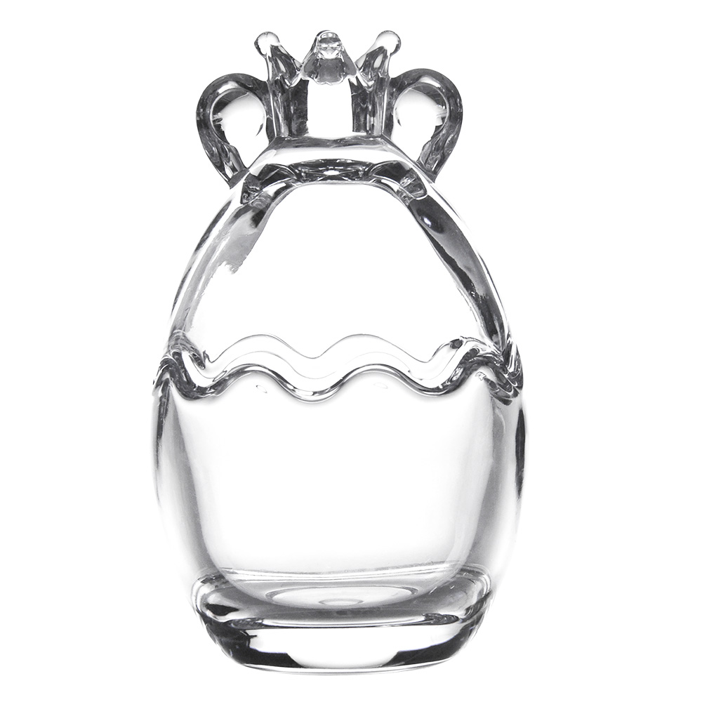 Bonbonniere with lid Transparent Ø 7x11 cm