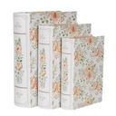Scatola a libro (3) Bianco Verde 29x24x7/25x20x6/22x16x5 cm