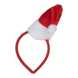[66354] Bande de cheveux avec Bonnet de Père Noël Rouge Blanc 12x6x22 cm