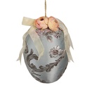 Decorative Hanger Egg Blue Ø 15x21 cm
