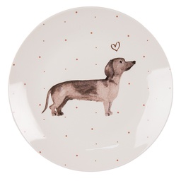 [DHLDP] Assiette pour le Petit Déjeuner Beige Marron Ø 20x2 cm