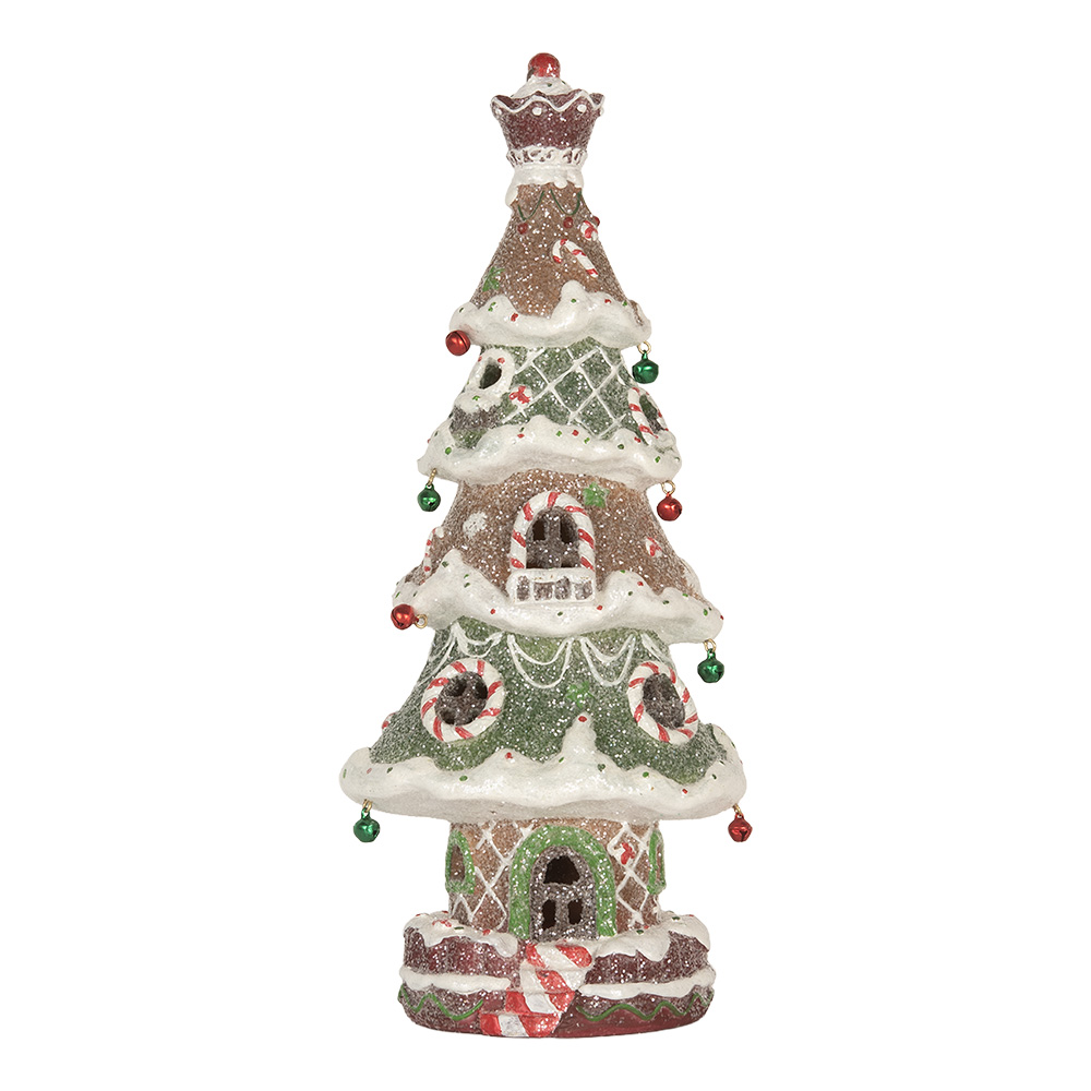 Decoratie kerstboom met LED 15x12x36 cm / 3xAAA