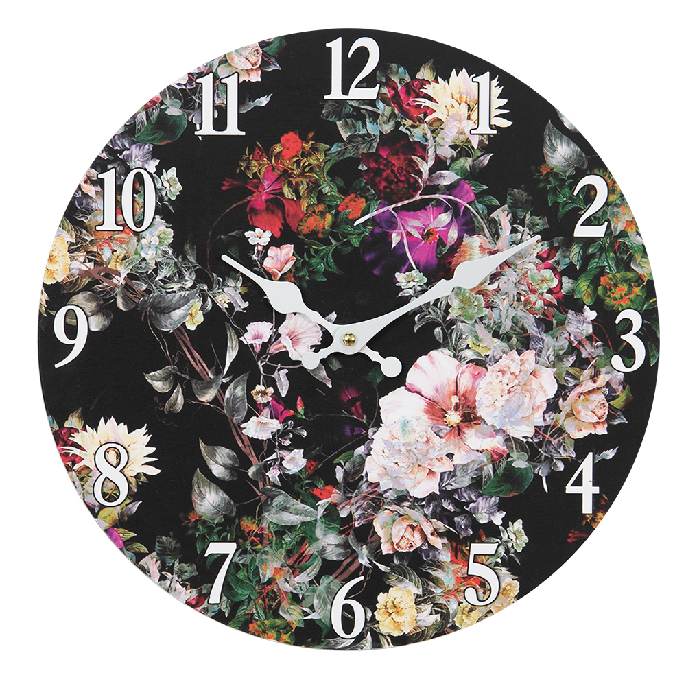 Horloge murale Noir Ø 34x4 cm / 1xAA