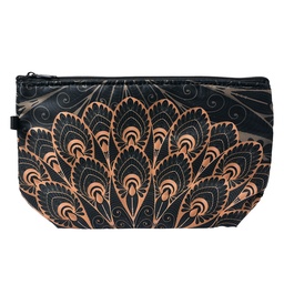 [JZTB0045] Busta toilette per donne Nero, Beige 22x13x18 cm
