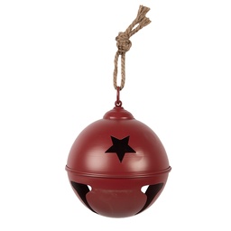 [6Y5916] Decorazione Campana Rosso Marrone Ø 12x12 cm