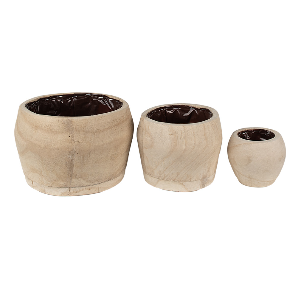 Bloempot (3) Ø 24x15 / Ø 18x13 / Ø 12x10 cm
