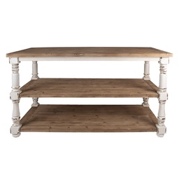 [5H0752] Tavolo Marrone Bianco 180x100x85 cm