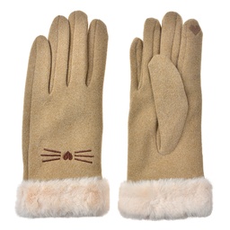 [JZGL0098] Handschuhe Winter Beige 9x23 cm