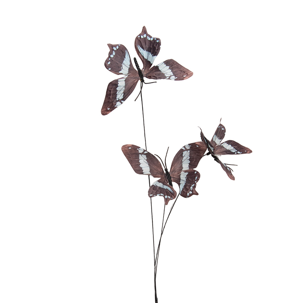 Decoratie tak met vlinders 10x10x65 cm