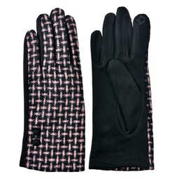 [JZGL0101BU] Winter Gloves Black Pink 9x23 cm