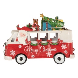 [6Y5855] Model bus met LED 31x15x21 cm / 2xAA