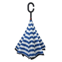 [JZUM0028] Paraplu Ø 60 cm blauw/wit