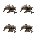 Set maniglia da 4 Delfino Marrone 6x4x4 cm / S3 cm