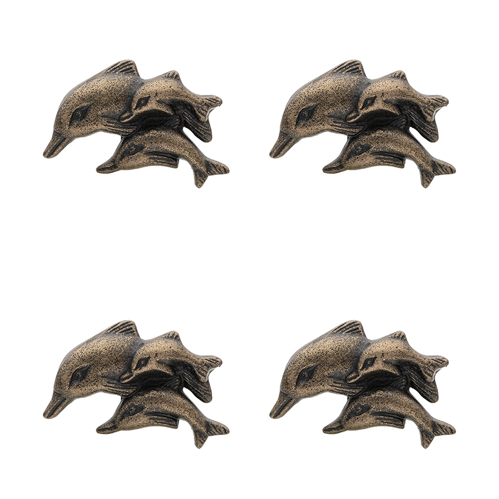 Set maniglia da 4 Delfino Marrone 6x4x4 cm / S3 cm