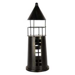 [6Y5790] Decoration Lighthouse Black Ø 16x45 cm