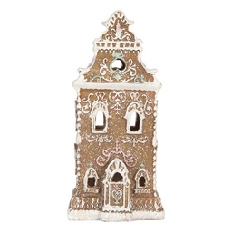 [6PR5842] Decorazione Casa con LED Marrone Rosa 9x7x18 cm