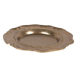 [6AL0081] Dekoschale Goldfarbig Ø 20x2 cm