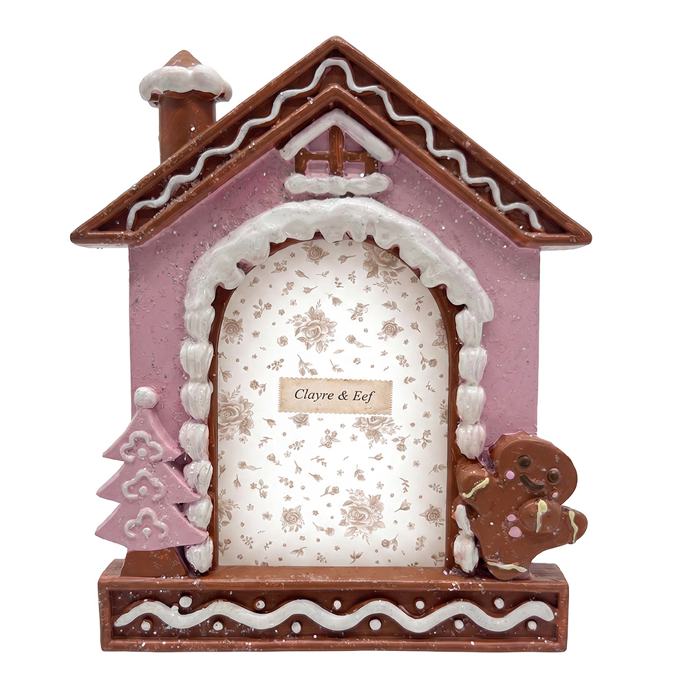 Picture Frame Pink White 10x2x14 cm / 6x9 cm