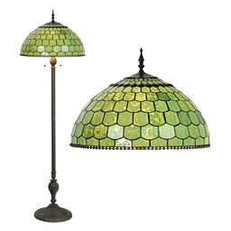 [5LL-6042] Tiffany Stehlampe Grün Ø 51x165 cm E27/max 3x60W