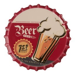 [66368] Magnete Decorativo Rosso Beige Ø 7x1 cm