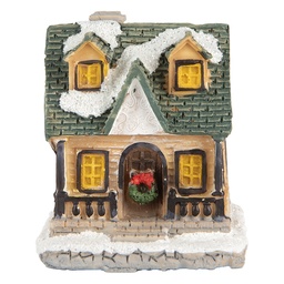 [6PR5735] Décoration d'un Maison avec LED Beige Vert 5x5x6 cm