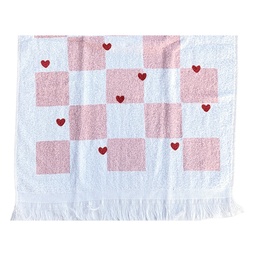 [CT041] Guest Towel White Pink 40x66 cm