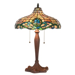 [5LL-1208] Tischlampe Tiffany Ø 41x60 cm E27/max 2x60W