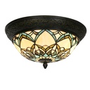 Ceiling light Tiffany Beige Ø 37x19 cm E14/max 2x40W