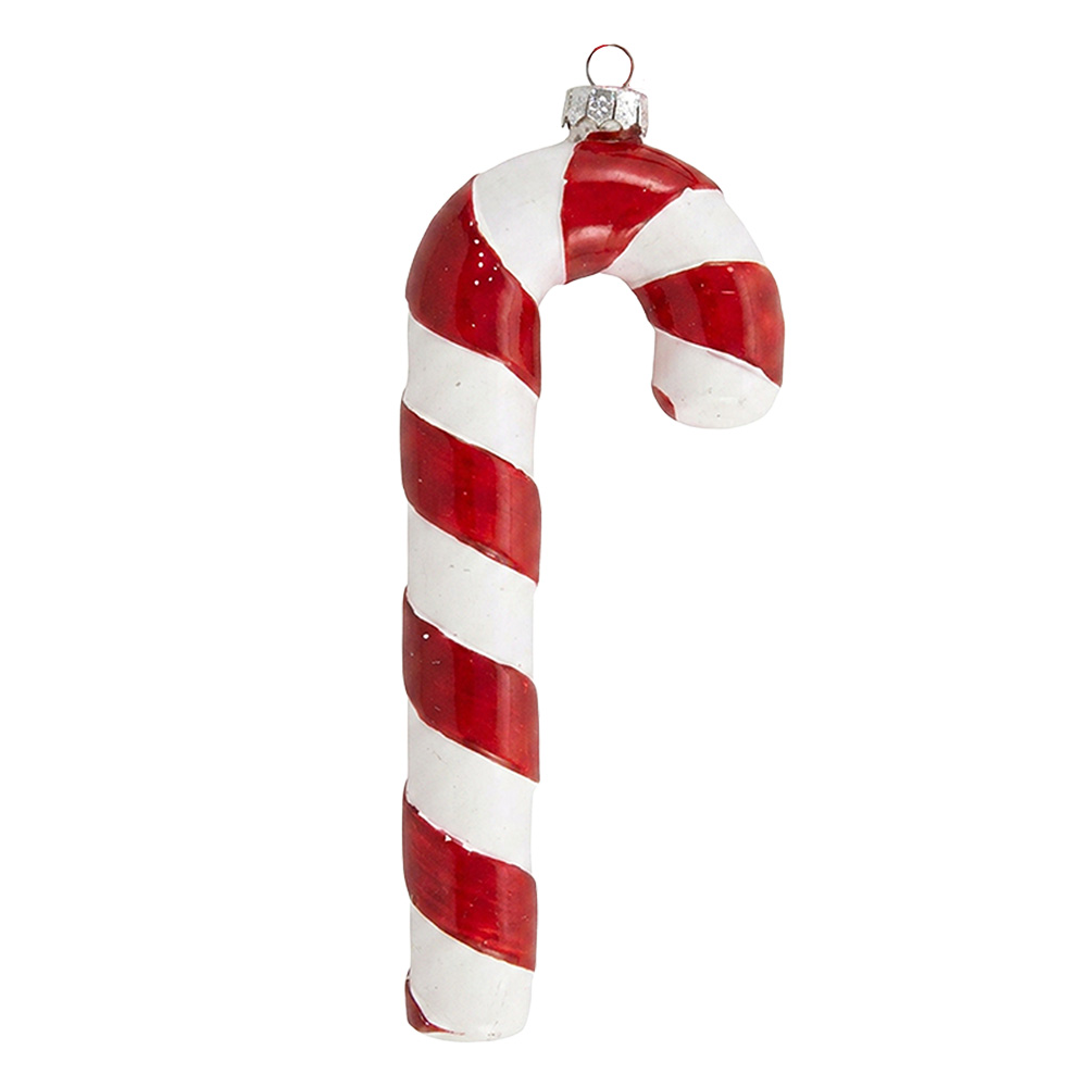 Palla di natale Bianco Rosso 6x2x17 cm