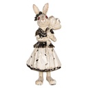 Decoration Rabbit Beige Black 13x11x30 cm