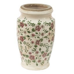 [6CE1443S] Vasi Decorativi Rosa, Beige Ø 15x26 cm