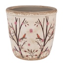 Vaso Porta Pianta Beige Marrone Ø 14x13 cm