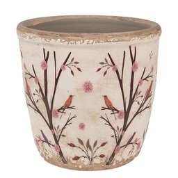 [6CE1641M] Flower Pot Inside Beige Brown Ø 14x13 cm
