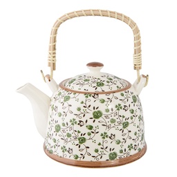 [6CETE0001] Teekanne mit Sieb Grün 18x14x12 cm / 700 ml