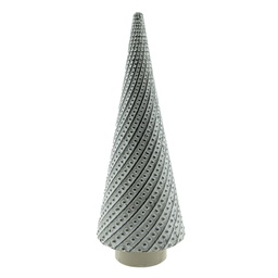 [6CE1511] Decorazione albero di Natale Grigio Ø 13x33 cm
