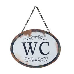 [6Y2400] Tekstbord wc 17x1x13 cm
