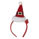 Haarband mit Weihnachtsmütze mit LED Rot 12x7x27 cm